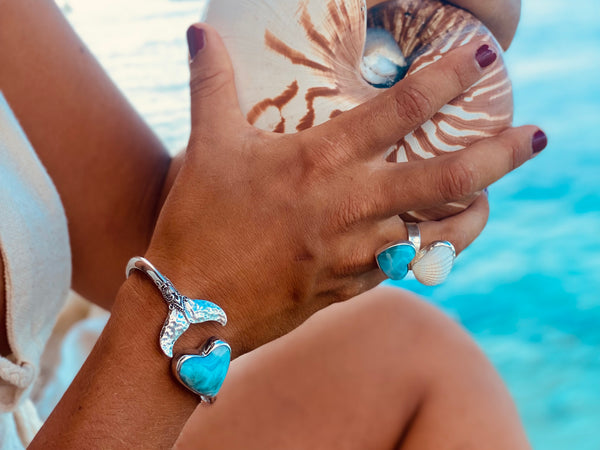 Ocean Love Heart Clam Ring